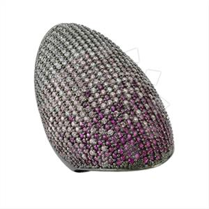 925 Sterling Silver Geometric Multi Gemstone Rings