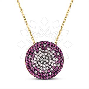 925 Sterling Silver Geometric Pendant Necklace