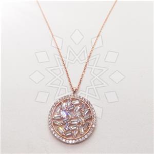 925 Sterling Silver Geometric Pendant Necklace