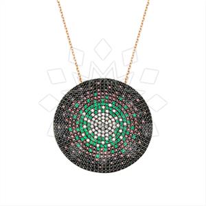 925 Sterling Silver Geometric Pendant Necklace