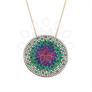 925 Sterling Silver Geometric Pendant Necklace