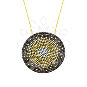 925 Sterling Silver Geometric Pendant Necklace