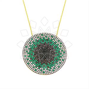 925 Sterling Silver Geometric Pendant Necklace