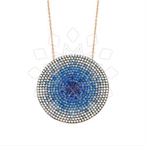 925 Sterling Silver Geometric Pendant Necklace