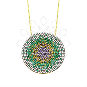 925 Sterling Silver Geometric Pendant Necklace