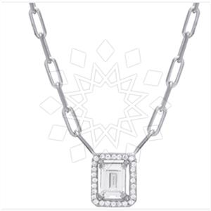 925 Sterling Silver Geometric Pendant Necklace