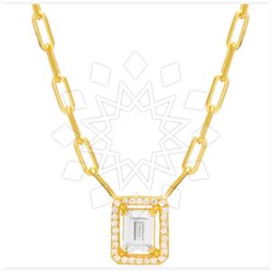 925 Sterling Silver Geometric Pendant Necklace