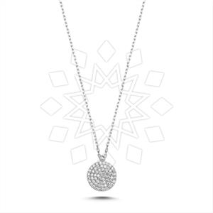 925 Sterling Silver Geometric Pendant Necklace
