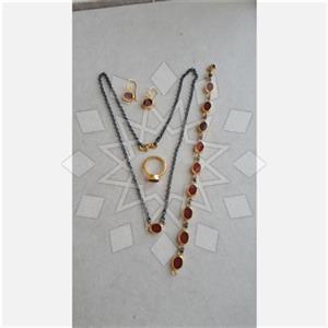 925 Sterling Silver Geometric Ring Bracelet Necklace Sets