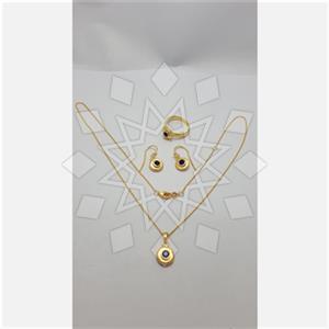 925 Sterling Silver Geometric Ring Earring Necklace Sets