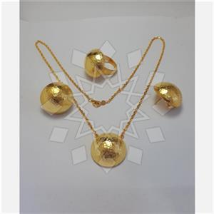 925 Sterling Silver Geometric Ring Earring Necklace Sets