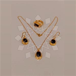925 Sterling Silver Geometric Ring Earring Necklace Sets