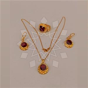 925 Sterling Silver Geometric Ring Earring Necklace Sets