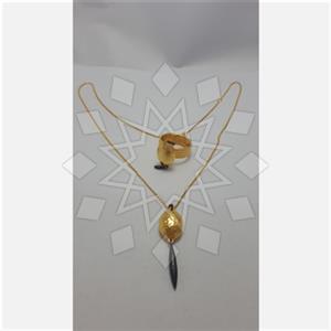 925 Sterling Silver Geometric Ring Necklace Sets