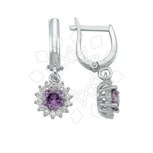 925 Sterling Silver Geometric Single Drop Earrings