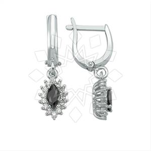925 Sterling Silver Geometric Single Drop Earrings