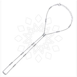 925 Sterling Silver Geometric Single Finger to Bracelet Hand Jewelry