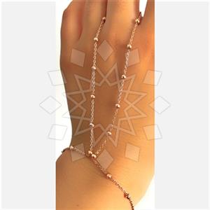 925 Sterling Silver Geometric Single Finger to Bracelet Hand Jewelry