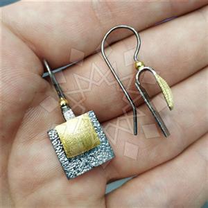 925 Sterling Silver Geometric Statement Earring