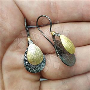 925 Sterling Silver Geometric Statement Earring