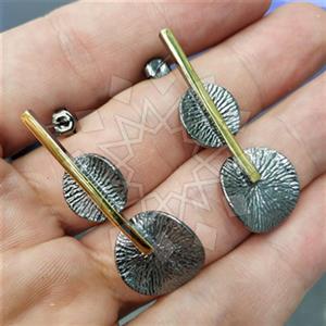 925 Sterling Silver Geometric Statement Earring