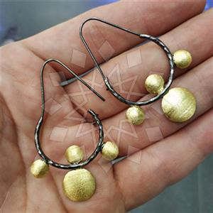 925 Sterling Silver Geometric Statement Earring