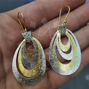 925 Sterling Silver Geometric Statement Earring