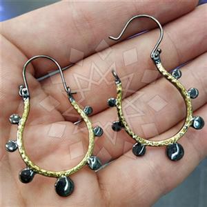 925 Sterling Silver Geometric Statement Earring