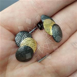 925 Sterling Silver Geometric Statement Earring