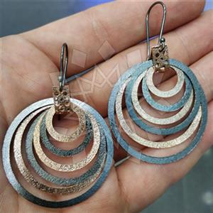 925 Sterling Silver Geometric Statement Earring