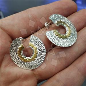 925 Sterling Silver Geometric Statement Earring