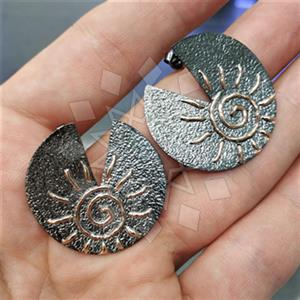 925 Sterling Silver Geometric Statement Earring