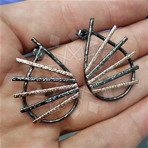 925 Sterling Silver Geometric Statement Earring