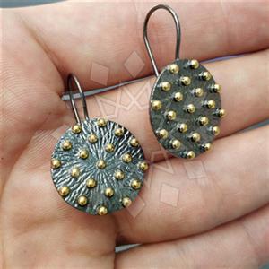 925 Sterling Silver Geometric Statement Earring