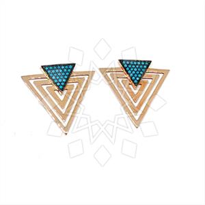 925 Sterling Silver Geometric Statement Earring