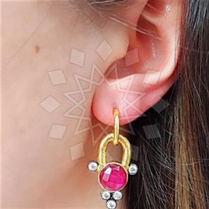925 Sterling Silver Geometric Statement Earring