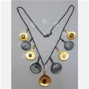 925 Sterling Silver Geometric Statement Necklace