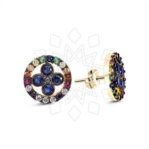 925 Sterling Silver Geometric Stud Earrings