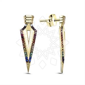 925 Sterling Silver Geometric Stud Earrings