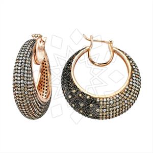 925 Sterling Silver Geometric Hoop Earrings