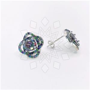 925 Sterling Silver Geometric Stud Earrings