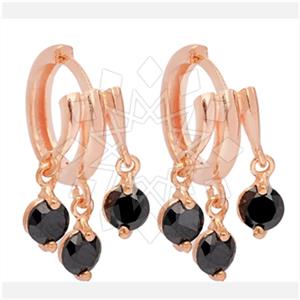 925 Sterling Silver Geometric Triple Drop Earrings