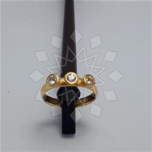 925 Sterling Silver Geometric Triple Gemstone Rings