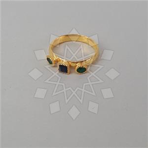 925 Sterling Silver Triple Gemstone Rings