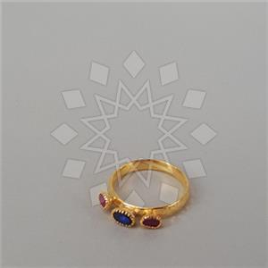 925 Sterling Silver Geometric Triple Gemstone Rings