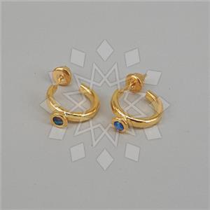 925 Sterling Silver Geometric Cuff Earrings