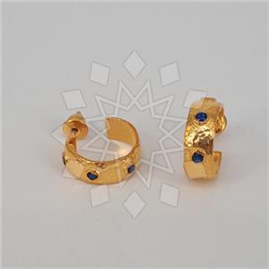 925 Sterling Silver Geometric Cuff Earrings