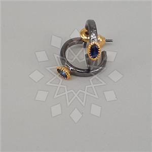 925 Sterling Silver Geometric Cuff Earrings