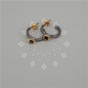 925 Sterling Silver Geometric Hoop Earrings
