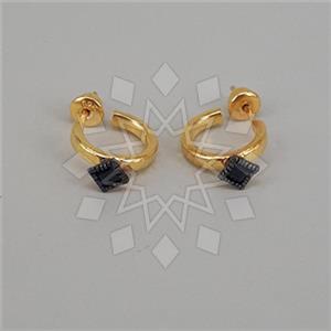 925 Sterling Silver Geometric Hoop Earrings